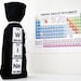 Wine Gift Bag- Periodic Table Science Chemical Elements- Black Cotton-geekery
