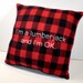 Lumberjack Red Plaid Fleece Pillow