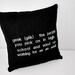 Decorative pillow-Geek Definition Pillow-Black Ultra Suede Fabric