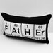 Father Black Cotton Chemistry Periodic Table Element Pillow