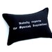 Spanish Inquisition Pillow- Black Cotton Embroidered