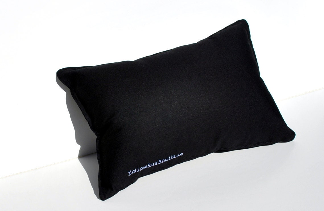 Periodic Table Geeky Nap Pillow - Chemistry Elements - Black Cotton Embroidered