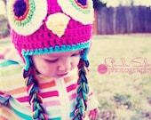 Owl Hat- Custom Made Choose your colors and size