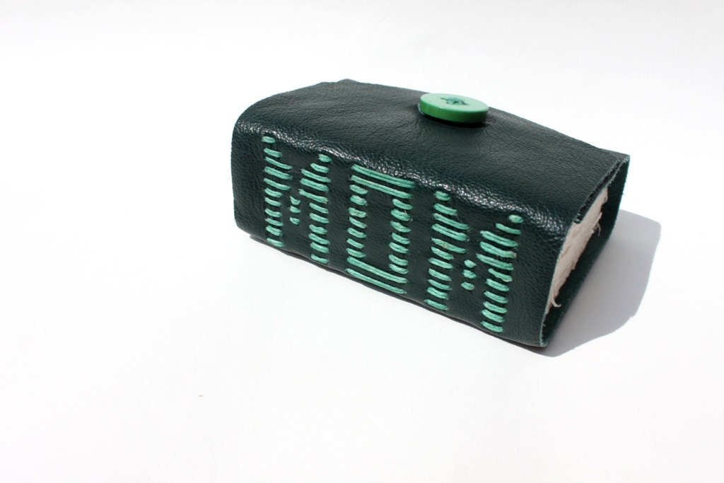 Mom - Unique Handmade Leather Journal - OOAK