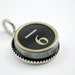 Vintage Typewriter Key Pendant Necklace Charm - Silver Rim Number 6 - Other Letters Available GDJ