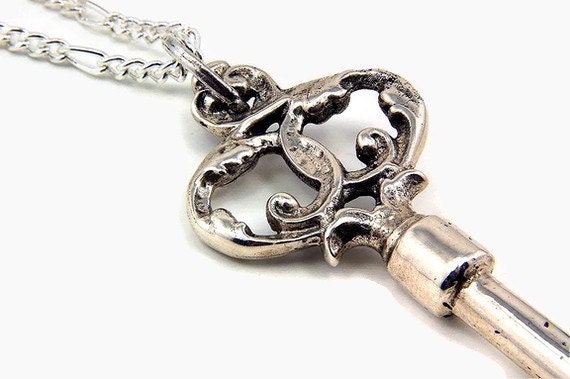 Sterling SIlver Skeleton Key Necklace
