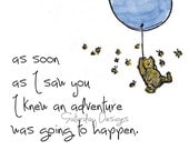 Adventure quote from Winnie the Pooh - digital download, printable art