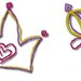 Princess Font Alphabet embroidery designs with script letters