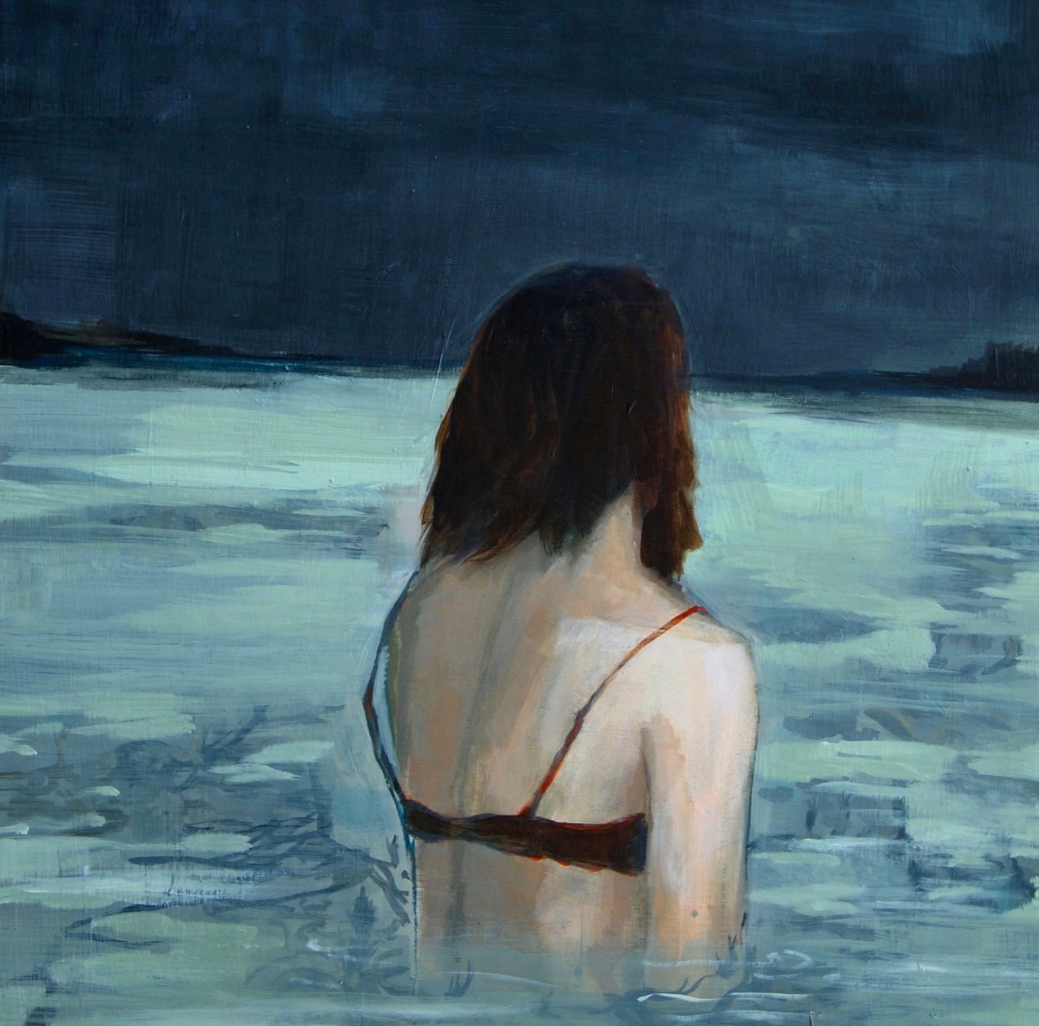 Sea level, 24 x 18 inch framed painting