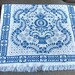 Blue and White Grecian Flower Pattern Vintage Bath Towel Set