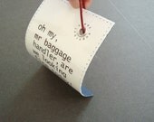 Mr. Baggage Handler luggage tag - Leather Handmade Luggage Tag that's an essential travel accessory.