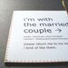 Great Unexpected Wedding Gift - Wedding Luggage Tag that's traveling with The Married Couple.