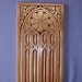 All hand carved wood cabinet door applique