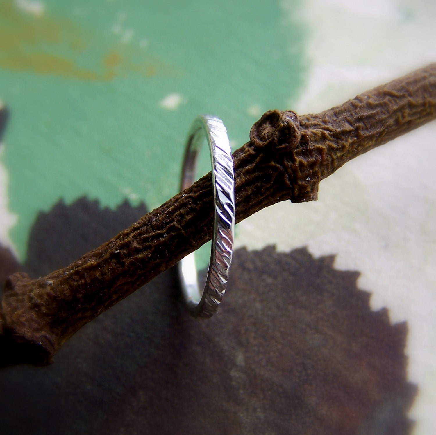 One Chute Ring - Size 5 - Sterling Silver Band