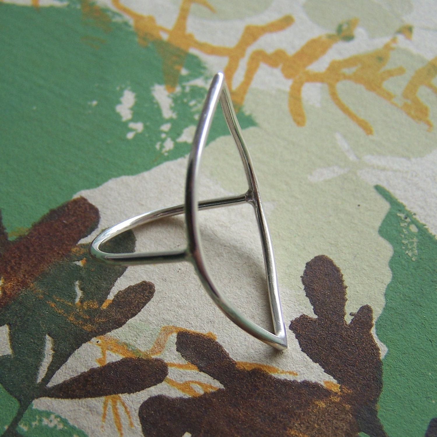 SALE 25% OFF - Petiole Ring - Sterling Silver