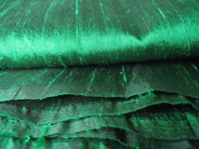 Green Dupioni Silk