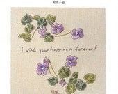 Embroidery of Garden Flowers - Japanese Stitch Pattern Book - Natural Floral Motif - Kazue Sakurai - B622