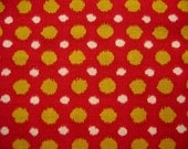 Japanese Cotton Print Fabric - Lecien, Half Yard - Traditional Yellow & Red - NT211