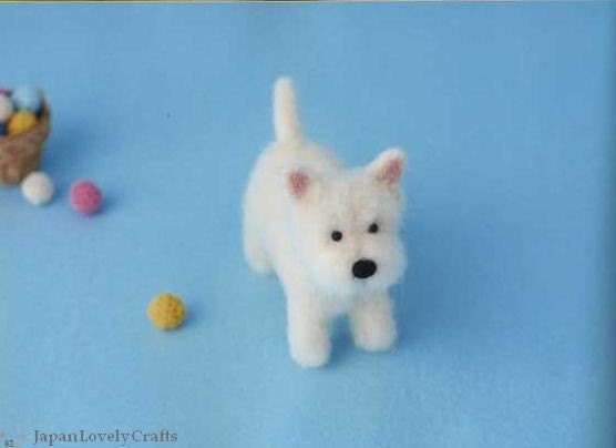Felt Dog - Japanese Craft Book for Needle Wool Felt - Lovely dogs - Saori Yamazaki - B780
