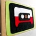 Felt Mix-Tape Journal - The Classic - Red and White Eco-Felt embellished Moleskine notebook