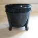 L.E. Smith Footed Greek Key Planter - Amethyst