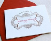 Pretty In Red- 2 color letterpress printed folded card