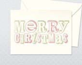 Merry Christmas Letters - Letterpress Holiday Cards (set of 8)