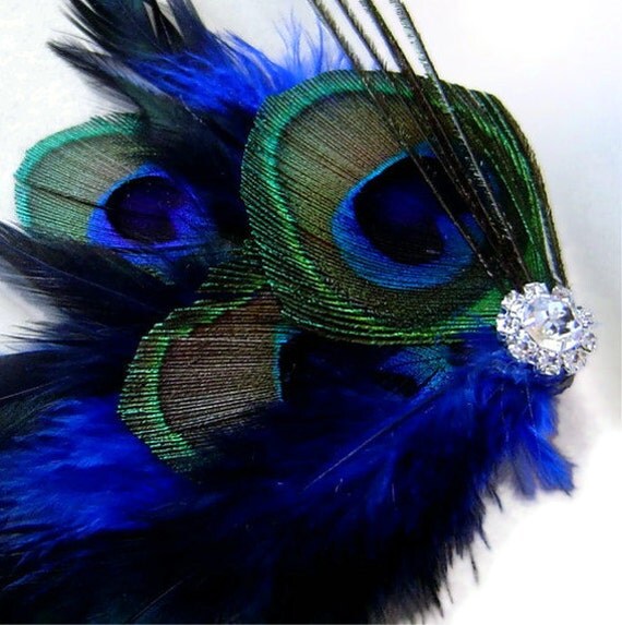 cobalt blue hair fascinator