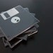 Floppy Disk Coasters - Black Set of 5 - Computer Nerd Gift