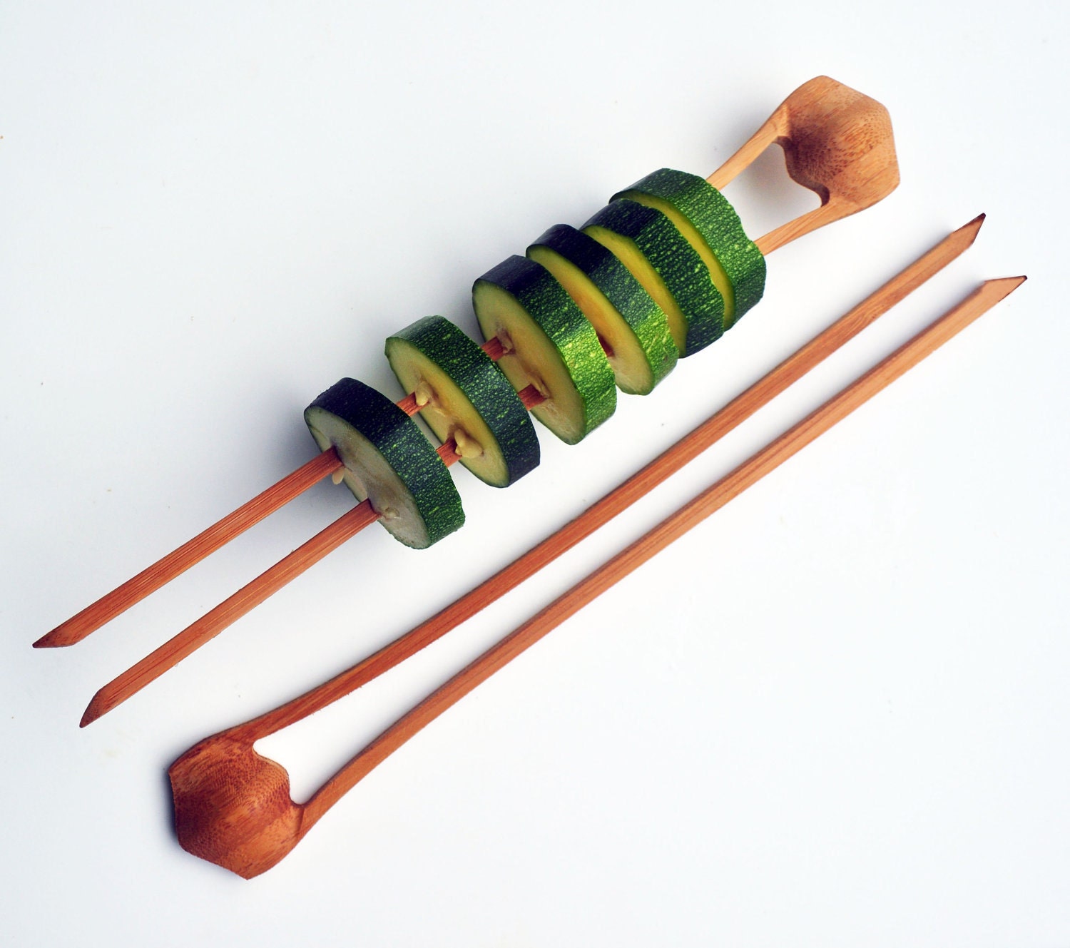 AHeirloom's Double Bamboo Skewer for grilling.