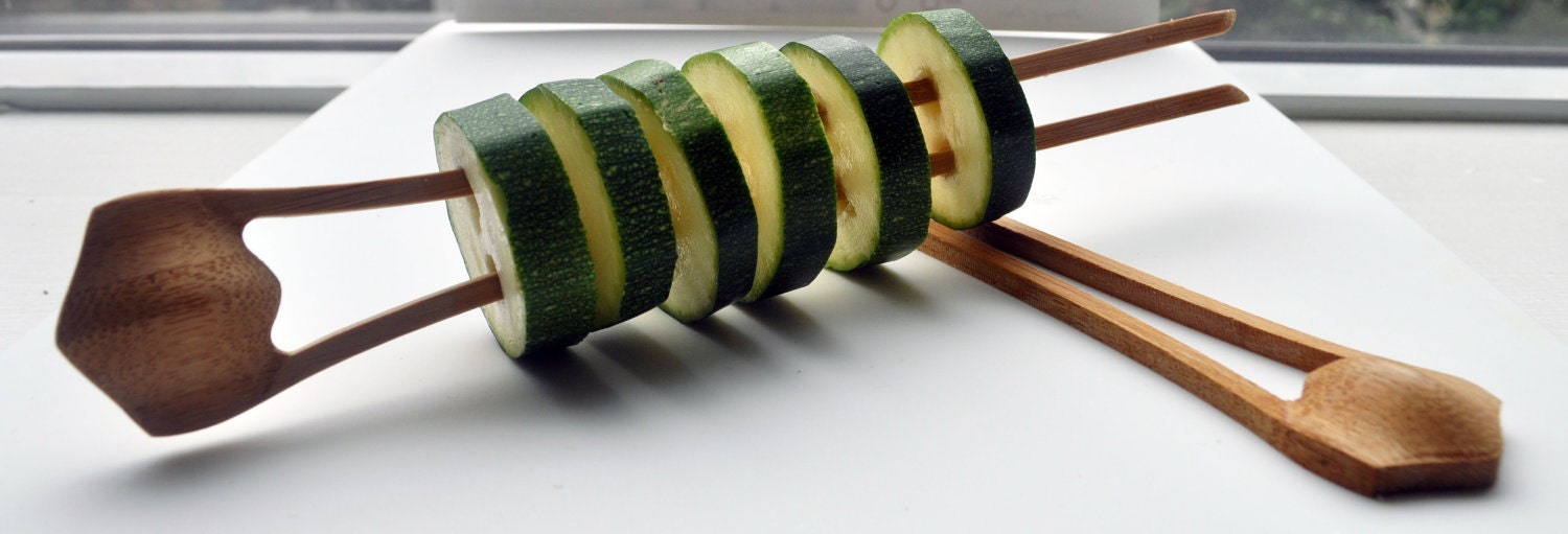 AHeirloom's Double Bamboo Skewer for grilling.