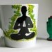 Hand Painted porcelain Mug - Yoga Meditation