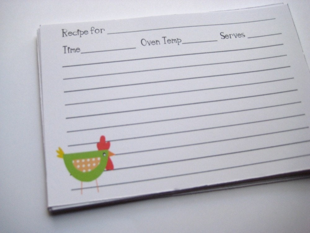 Recipe Cards-Little Chicken-