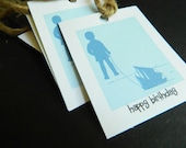Gift Tags -Little Boy and his Boat-  set of 6