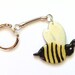 COUNTRY BEE KEYCHAIN - country wooden bee