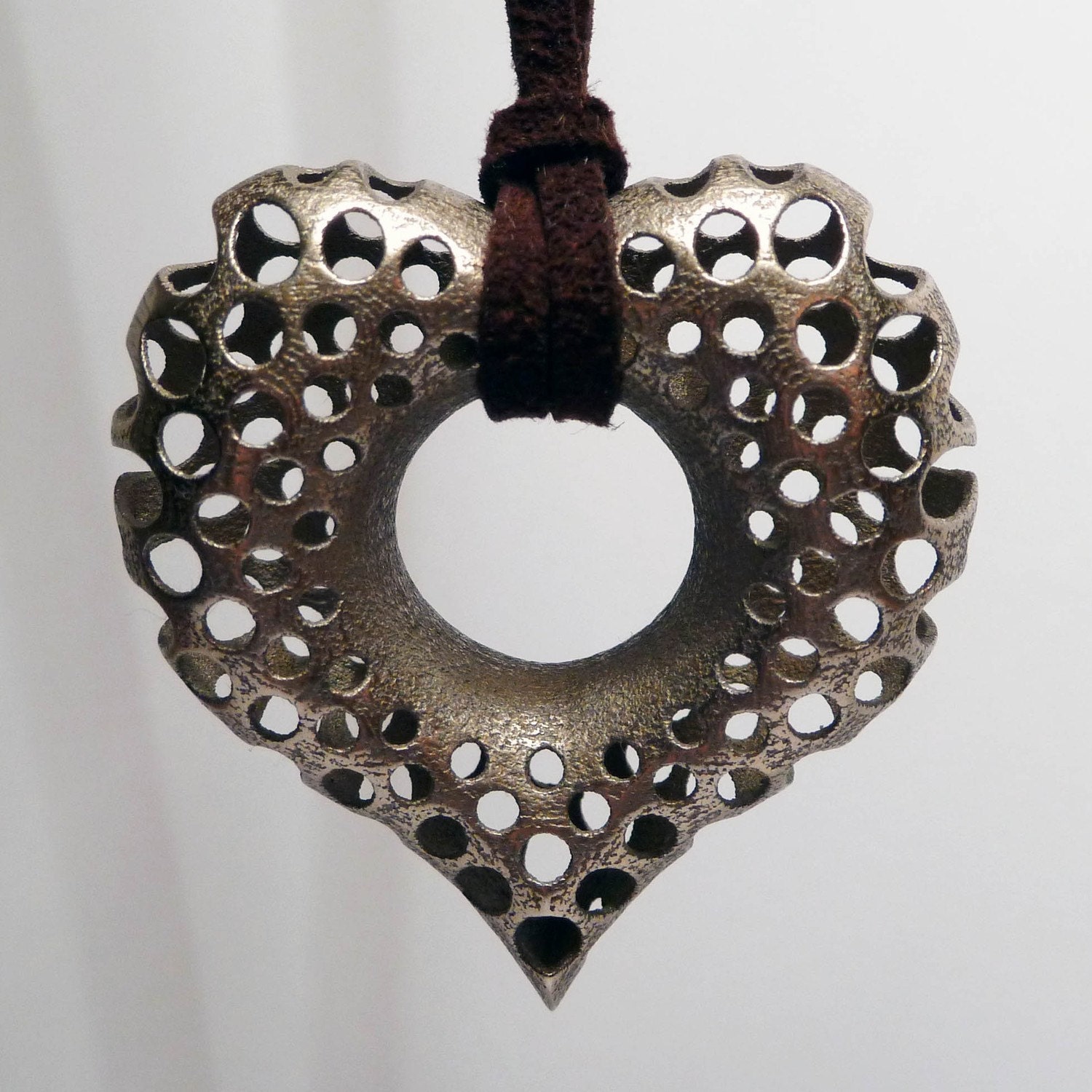 Valentine Polyoptic Pendant - 3d printed stainless steel