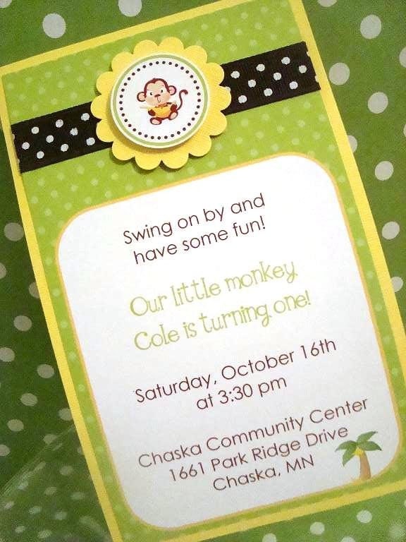 Monkey Invitations - Set of 12 Il_170x135