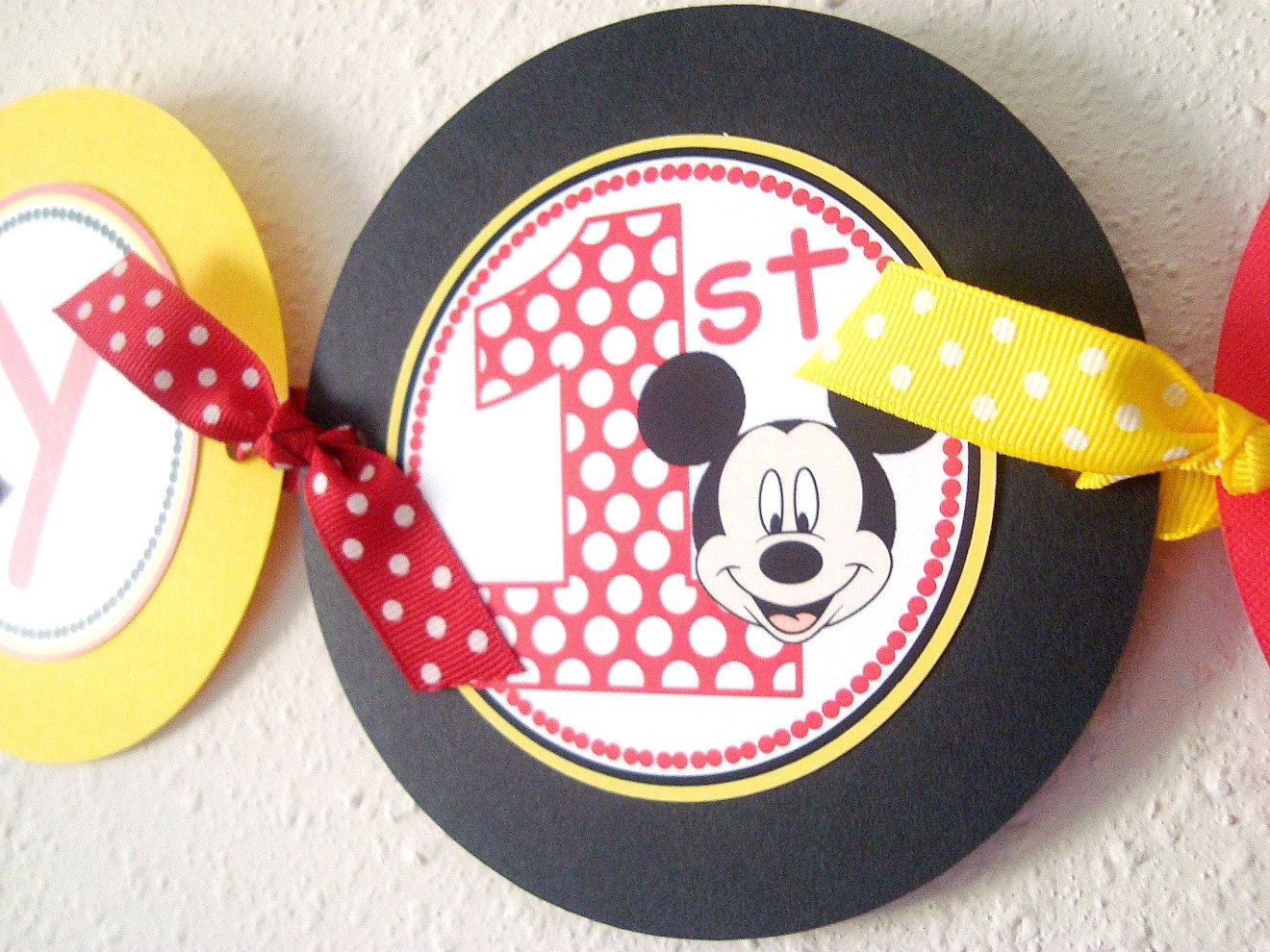 Mickey Mouse Party Banner, Personalized Party Decor, Baby Shower Banner