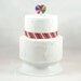 Love is Beautiful Wooden Rainbow Heart Cake Topper