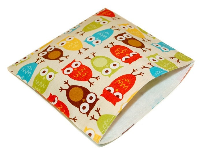 Reusable Sandwich Bag - Urban Zoologie Owls (bermuda)