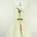 ON HOLD.....Vintage 1950's Dress - Incredible White Chiffon Ruched Bodice Full Skirt Short Wedding Prom Frock