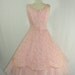 OH HOLD...............1950's Vintage Dress - Pastel Pink Lace Tulle and Sequins Cupcake Dream Summer Wedding Frock