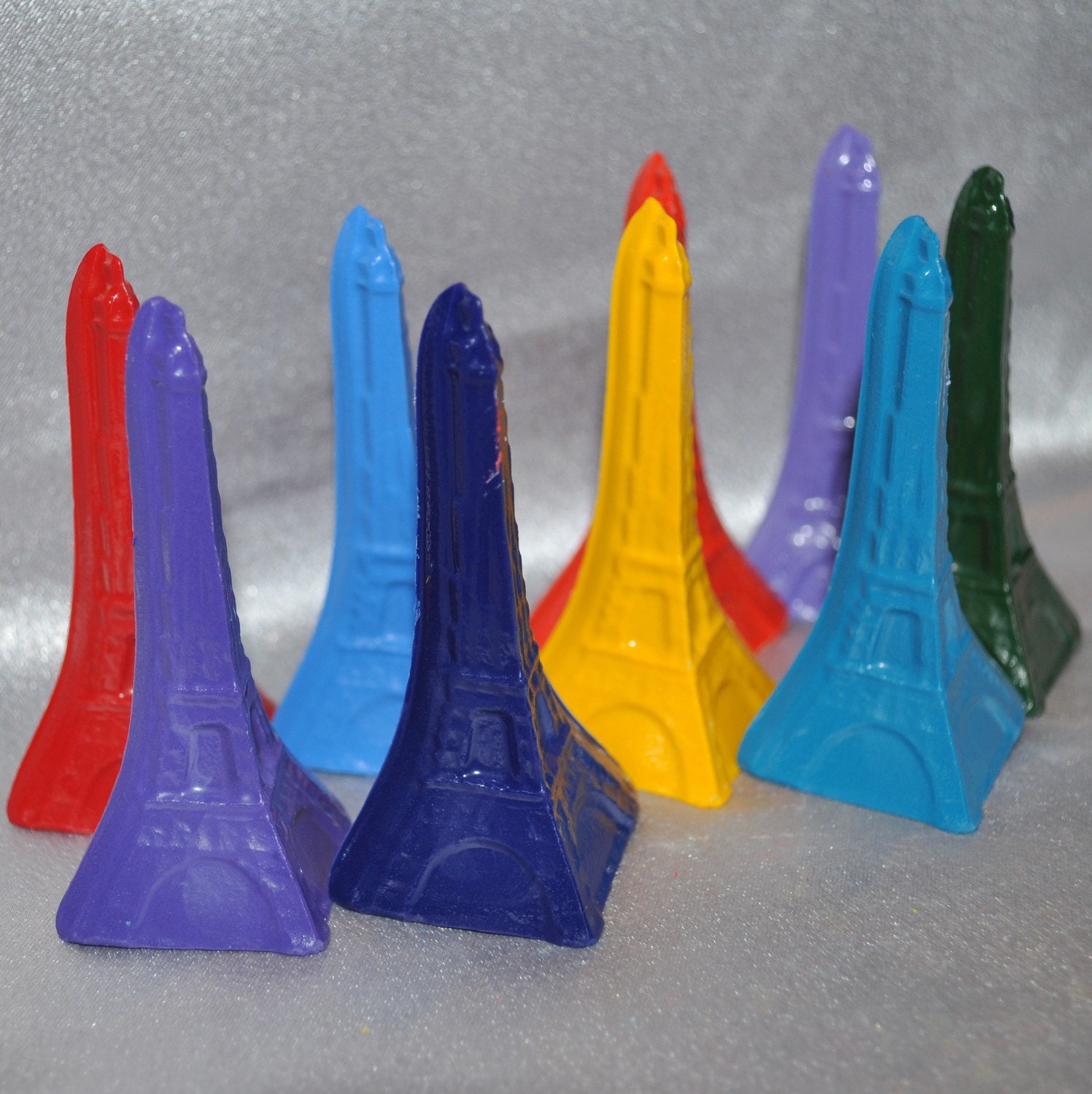 Recycled Crayons Tall Eiffel Tower Shaped Total of 18. Il_170x135