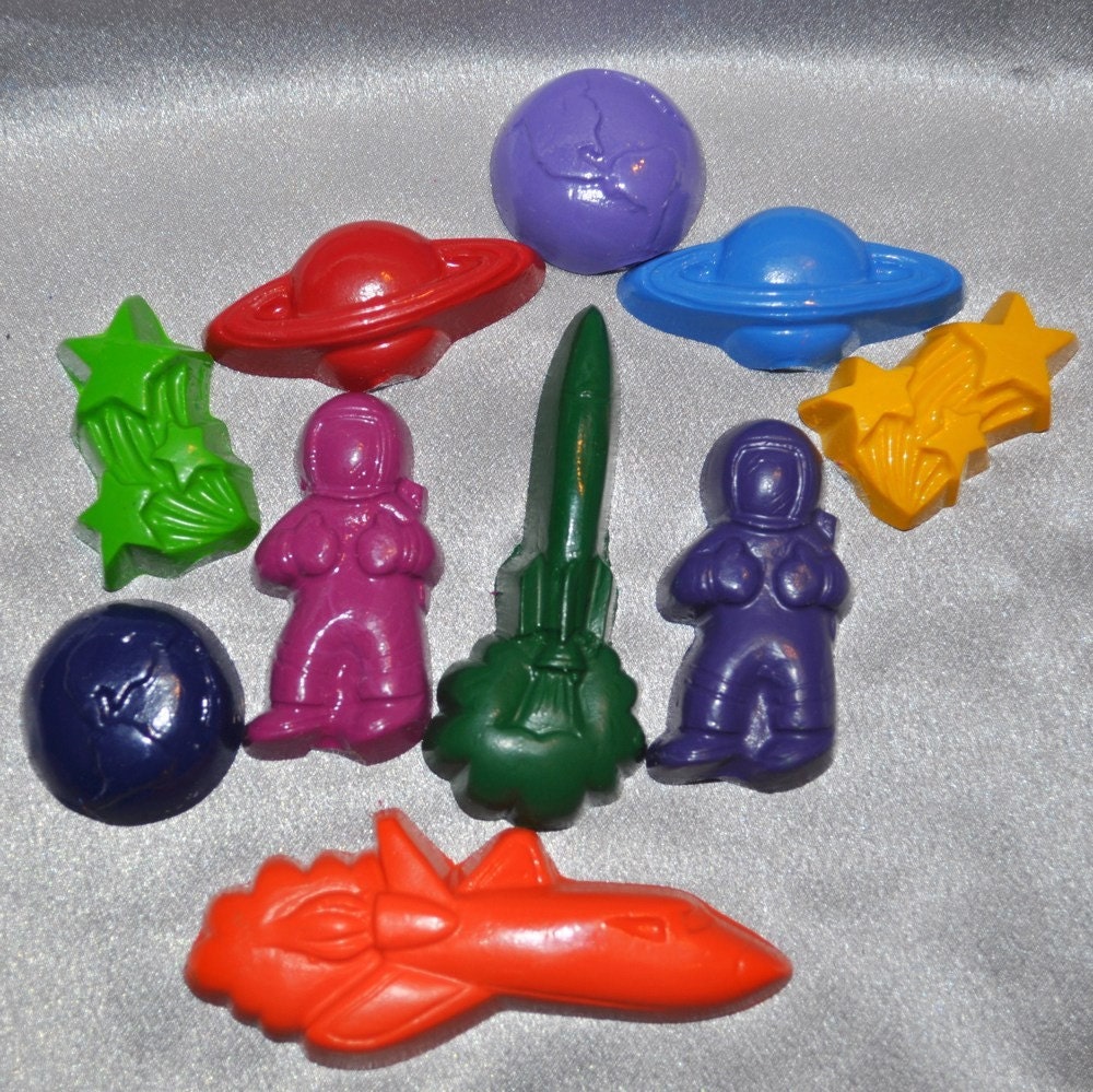 Recycled Crayons Space Shaped, Total of 50 Crayons Il_170x135