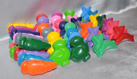 Recycled Crayons Chicken Shaped Total of 42 Crayons Il_570xn