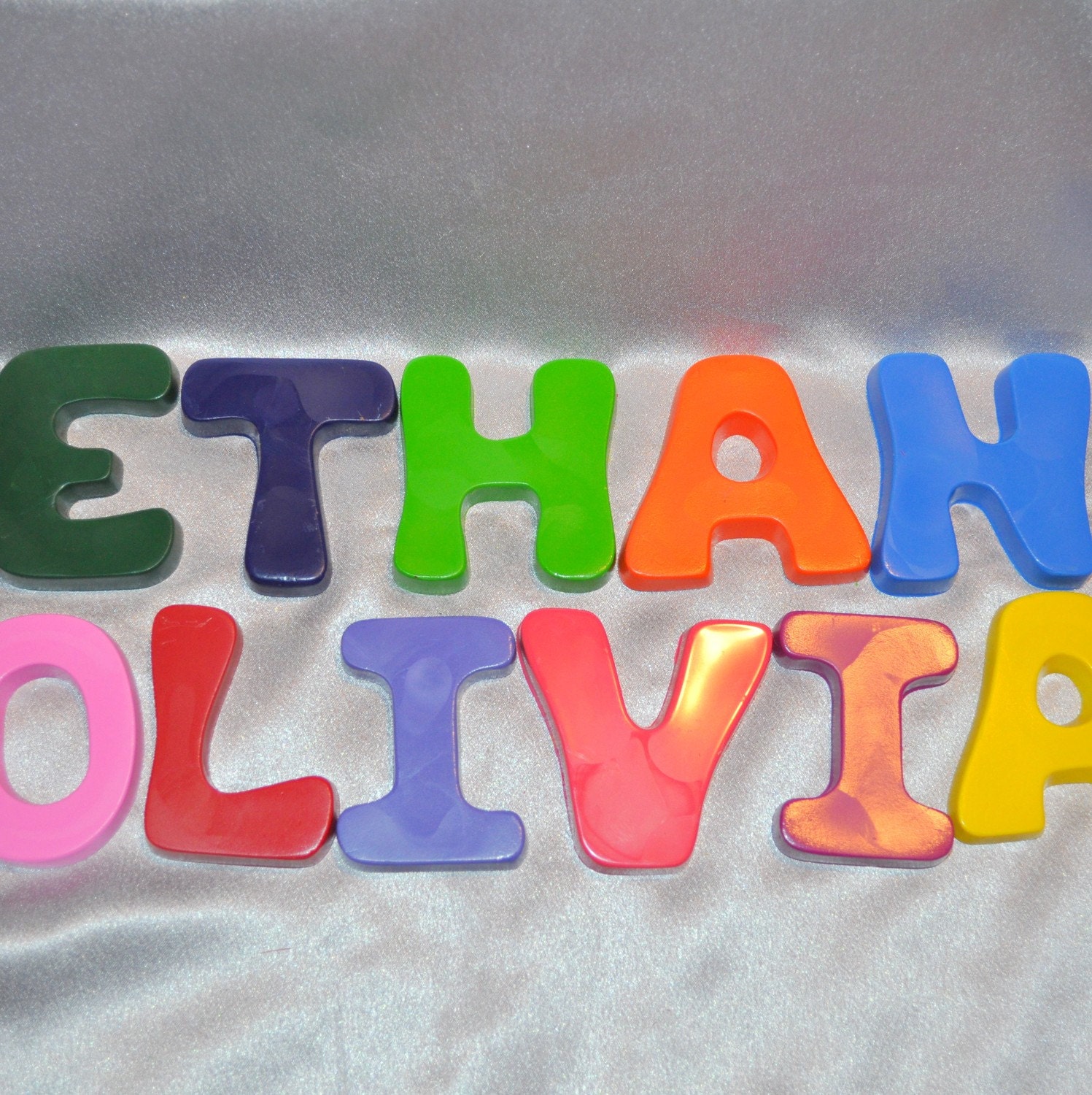 Recycled Crayons Name Letter shaped Total of 3 Letters Il_570xn