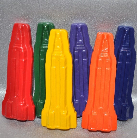 Recycled Crayons Empire State Building Shaped Total of 6 Crayons Il_570xn