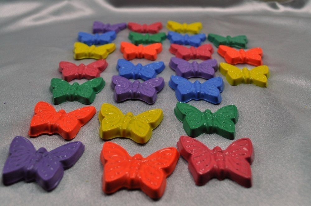 Recycled Crayons Butterfly Shaped - Total of 24. Il_570xn