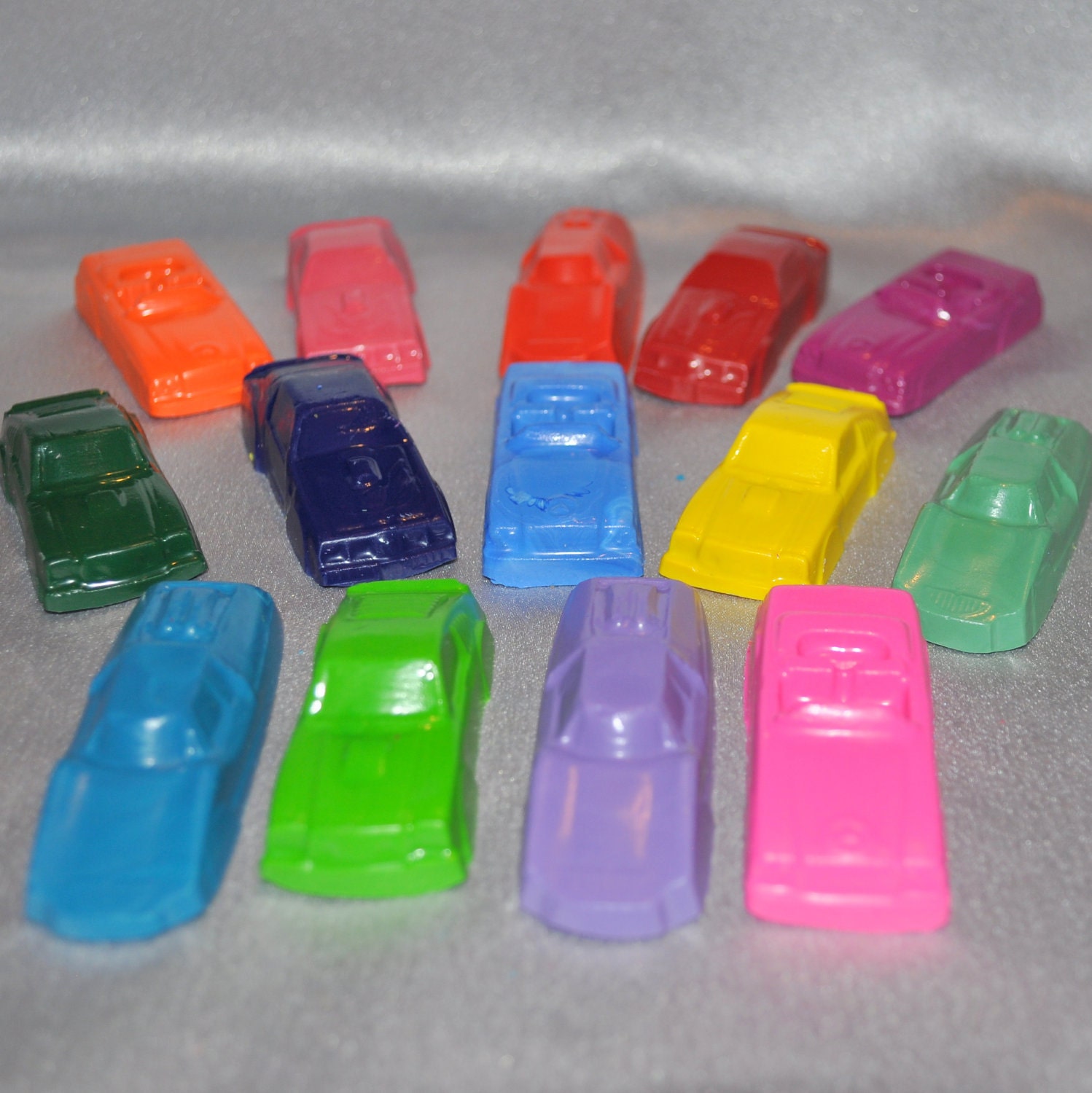 Recycled Crayons Toy Car Shaped, 25 Bags Each Bag Has 2 Cars, Total of 50 Crayons. Il_570xn