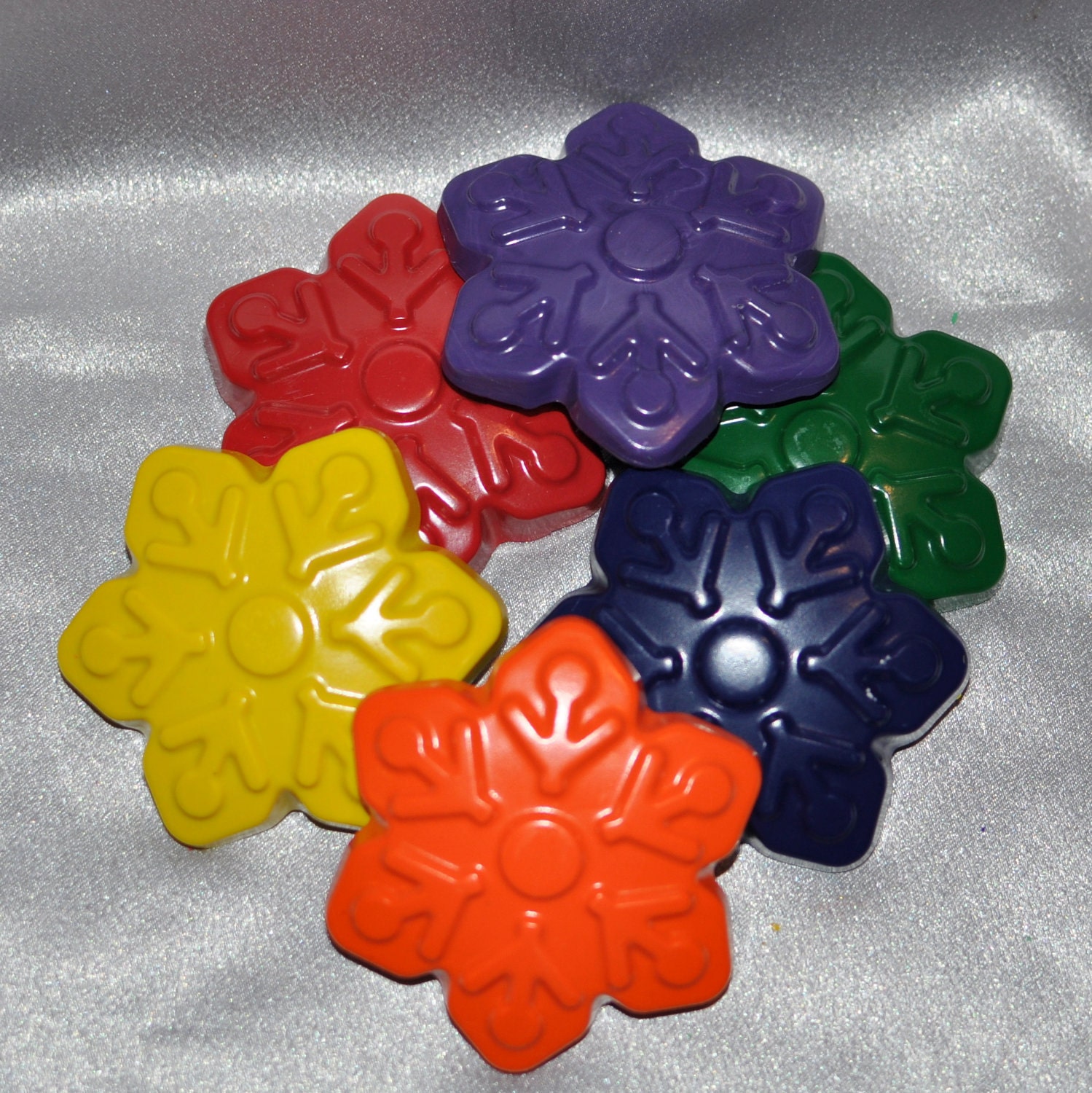 Recycled Crayons Snowflake Shaped Total of 6. Il_570xn